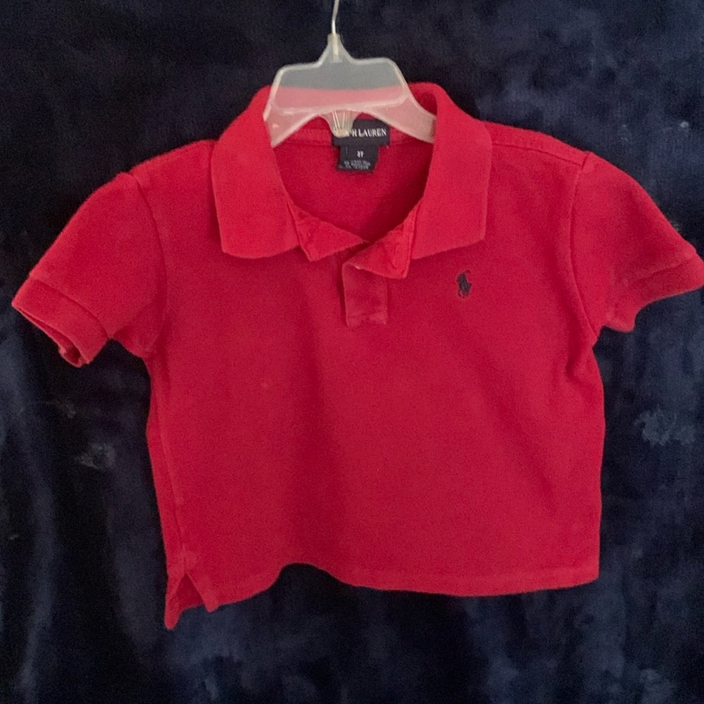 Boys/toddler red polo shirt worn once.